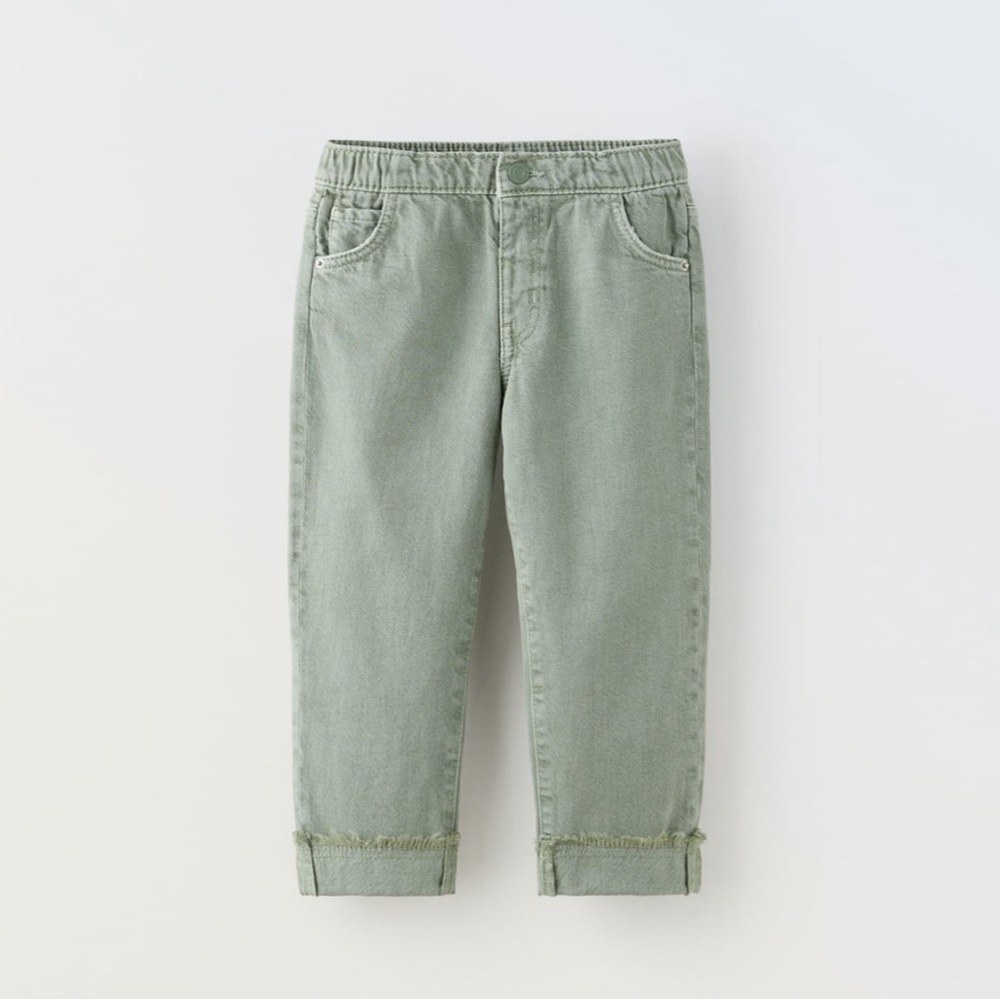 NWT Zara Kids Solid Color Denim Pants 18-24 Months